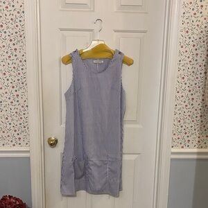 MISSLOOK Blue and White Striped Dress